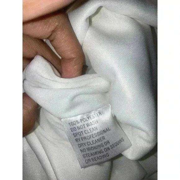 IEENA  MAC DUGGAL ONE SHOULDER LONG SLEEVE STAIN MINI Wedding DRESS SIZE… - Picture 5 of 12